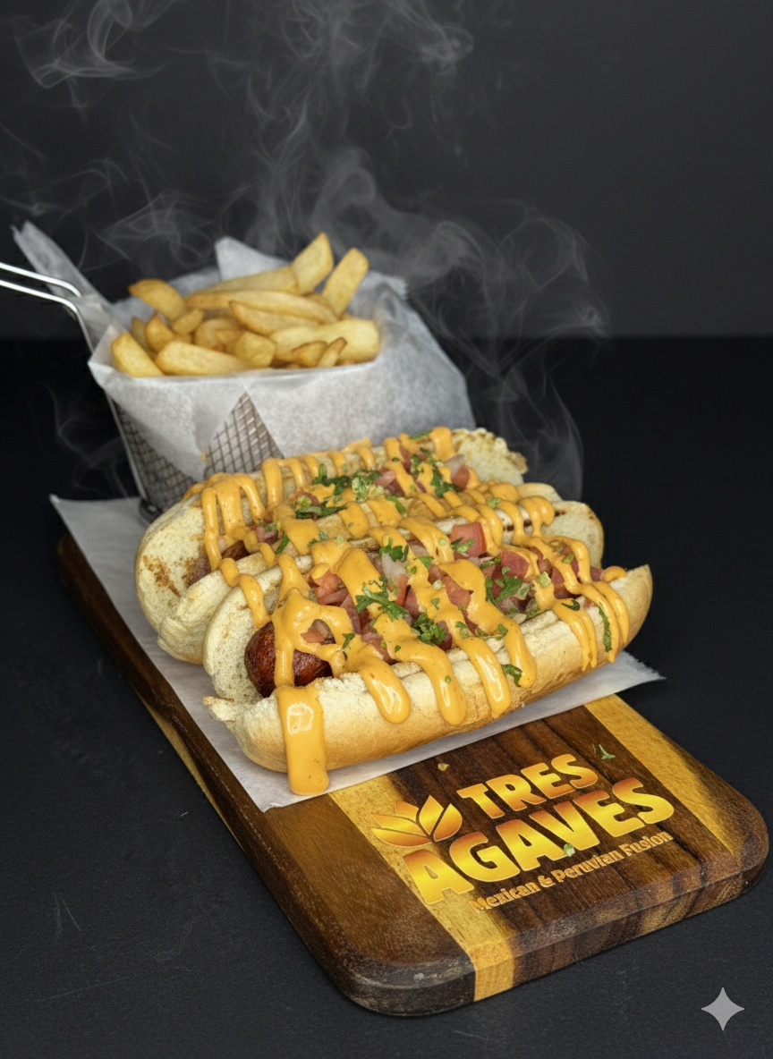 HH Hot Dog with fries